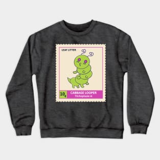 Kawaii Cute Grub, Cabbage Looper - Stamp Collection, Grub Crewneck Sweatshirt